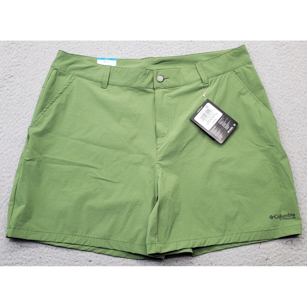 Columbia Summit Valley Hiking Shorts Womens 16 Green Golf Performance Active Fit